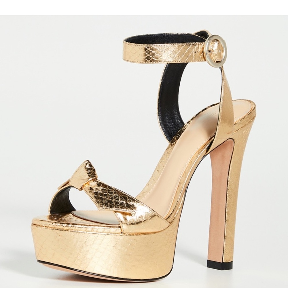 Alexandre Birman gold platform shoes good condition (slight wear) 36.5